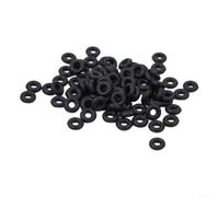 Carp Fishing Rig Rings Silicone 5 Sizes para durable Carp Fishing(1#) | Five size options, OD 5.1-9mm, fits various worms, para durable construction, black color