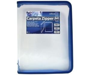 CARP.PORTADOC.OFF.BOX ZIPPER AZUL - Pack de 10 unidades