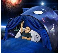 Carpa Cama Fantasía Divertida Plegable Juego Pop up Exterior Interior Sueño Tamaño Twin para Niños y Niñas, Carpa Infantil Casa de Juegos, Regalos de Cumpleaños (Espacio)