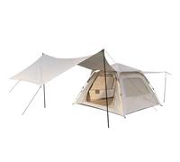 Carpa Canopy Automática con Toldo Integrado Tienda Refugio Pabellón Impermeabilidad para Lluvia Moderada y Flujo de Aire, Gris, Gris Niebla, Size to 2