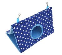 Carpa Colgante de Pájaros Cama Shuric Triangular Cómoda con Ganchos para Periquitos de Periquitos S la Estrella Azul Las Estrellas Colgantes Cama del Lado del jamón (Tipo 2)