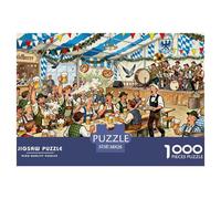 Carpa de Cerveza del Oktoberfest de Múnich Puzzle De Madera Impermeable Puzzles De 1000 Piezas Regalos para Adultos Imposible Rompecabezas Juegos Educativos