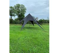 Carpa de Estrella para Eventos XL I Carpa de Araña de Tejido I Carpa de Camping con Revestimiento de PU I Carpa para Eventos 40m² I Color:, Color:Negro