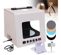 Carpa De Fotografía Joyas Regulable Softbox para fotografía de Joyas Cabina De Luz Portátil para Estudio De Fotografíar En Casa, con Plataforma Giratoria Automática Y Soporte para Colgar(TB300)