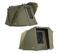 Carpa de pesca Lucx® Coon Bivvy + Winterskin para 1 a 2 personas + manta, tienda de campaña para 1 o 2 personas + cúpula envolvente para carpas + piel