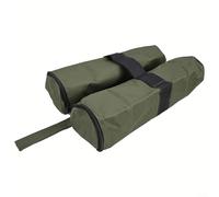 Carpa de tela Oxford Gazebo bolsa de arena para patio al aire libre paraguas y estabilidad de asta de bandera con diseño de doble tubo para evitar daños por el viento, color negro (verde)