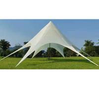 Carpa en forma de estrella plástico crema 10x10x380 cm