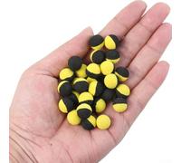 Carpa EVA de dos colores para cuentas de pesca destinadas a su uso tanto en fósforos como en escenarios de pesca (30 piezas por botella amarillo-negro)