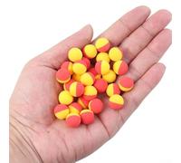 Carpa EVA de dos colores para cuentas de pesca destinadas a su uso tanto en fósforos como en escenarios de pesca (30 piezas por botella amarillo-rojo)