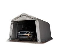 Carpa Garage 3,3x4,8 m PVC 800 N Garaje portátil Cobertizo Compacto de Almacenamiento Refugio 100% Impermeable Gris