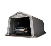 Carpa Garage 3,3x6 m PVC 800 N Garaje portátil Cobertizo Compacto de Almacenamiento Refugio 100% Impermeable Gris