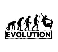 Carpa Humana Evolución Silueta De Deportes Extremos Vinilo Parachoques De Coche Arañazo Pegatina Decorativa