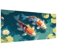 Carpa Koi Diamond Painting Japón Adultos Diamond Painting Punto de Cruz Kit Completo ,5D Pintura Diamante 100x200cm Cristal Bordado Mosaico Manualidades Pintura de Diamante, Decoracin Hogar A-U959