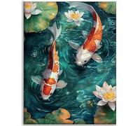 Carpa Koi Diamond Painting Loto Diamond Painting adultos 90x150cm ,Pintar Por Numeros Adultos Manualidades ,Bordado Kit Completo Cuadro Diamantes ,Dibujos Con Diamantes Art ,Decoracin del Hogar C-Q159