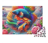 Carpa koi Rompecabezas Premium 1000 Piezas - Piezas Resistentes, Diversión Familiar, Póster Incluido, Embalaje Lujo, 70x50cm/1000pcs