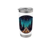 Carpa nocturna Camping Space Stars Cosmic Campfire Vaso térmico de acero inoxidable de doble pared