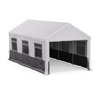 Carpa Party Haven 598x296x280 cm tejido resistente a la intemperie estructura de acero fácil montaje con paredes laterales