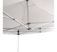 Carpa plegable de aluminio profesional con estructura hexagonal Market Pro 3 x 3 m, color blanco impermeable