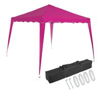 Carpa plegable de Jardín Rosa 3x3m 100% Poliéster