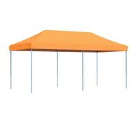 Carpa Plegable Pop-Up Naranja 580x292x315 cm | Toldo Oxford con PVC, Estructura de Acero, Fácil Montaje, Ideal para Eventos al Aire Libre