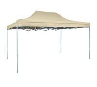 vidaXL Carpa de Fiesta Jardín Plegable Pop-up Acero Tela Crema 3x4,5m Cenador