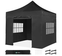 Carpa Pop-Up para fiestas - 3x3 m | Set incl. Paredes Laterales - Negro