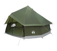 Carpa Tipi con Techo Verde 700 x 700 x 395 cm Poliéster y Acero