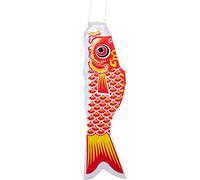 Carpa Windsock Koi Nobori Estilo Japonés Colorido Viento Calcetín Koinobori Pez Anime Carpa La Cometa Banderas Bandera Decoración Colgante(Red,70cm)