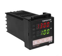 Carpango Controlador de temperatura PID, sensor PT100 tipo K, termopar MC100 12 V, controlador digital, pantalla dual