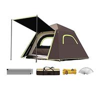 Carpas emergentes para Acampar de 3-4 Personas Doble Capa Impermeable Carpa instantánea portátil portátil portátil portátil para Senderismo al Aire Libre (Color de café 3) Hermoso Paisaje