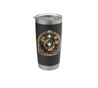 Carpas Koi Yin y Yang espíritu de meditación de monje zen Vaso térmico de acero inoxidable de doble pared