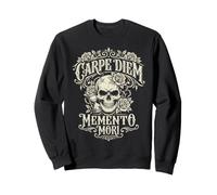 Carpe Diem Memento Mori Skull Roses Gothic Sudadera