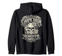 Carpe Diem Memento Mori Skull Roses Gothic Sudadera con Capucha
