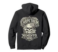 Carpe Diem Memento Mori Skull Roses Gothic Sudadera con Capucha