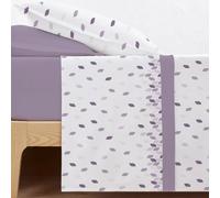 CARPE DIEM Sabanas Invierno térmicas de Coralina Estampadas, Doble Cara Térmica Mod. FORMAS Malva para Cama 90,105,135,150 y 180 .Gramaje 200 gr/m extra suave
