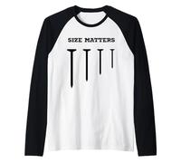 Carpenter Nails Size Matters Carpintería Humor Camiseta Manga Raglan