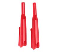 Carpenter Pencil Cover 2Pcs | Long Nose Deep Hole Woodworking Marker Sheath with Clip | Debris & Oxidation Protection for Carpenter Pencils/Tools/Workshop (Red)