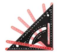 Carpenter Square, Woodworking Tool, Triangle Ruler, Aluminum Alloy Body, Straight Edge, Precision Markings Guide, Framing Layout Support, Construction Task Use, 196 X 196 Mm