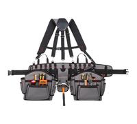 Carpenter Tool Belt - Chaleco de herramientas ajustable de alto rendimiento, organizador de múltiples bolsillos, funda para ropa de trabajo con tirantes, carpintero, electricista, marco, jardinería