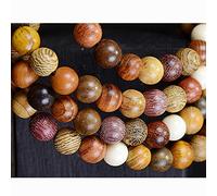 CarpenterC 200 Piezas Cuentas de Madera Sueltas de Palisandro pulidas Naturales de 8mm para Hacer Joyas y Manualidades