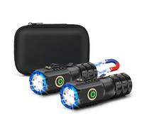 CARPESUN 2 Piezas Linterna LED Pequeña Potente, 6 Modos Linternas LED Alta Potencia Recargable, Linterna Super Potente Para Camping, Senderismo, Outdoor, Emergencias