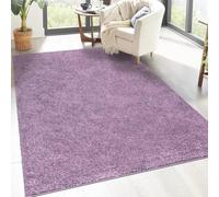carpet city Alfombra Shaggy de pelo alto, 60 x 110 cm, lila, de pelo largo, monocolor, moderna, mullida, suave, decoración para dormitorio
