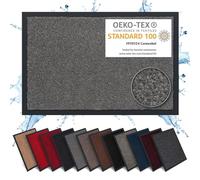 Carpet Diem Felpudo Antideslizante 90 x 150 cm - Trampa de Tierra Felpudo Exterior e Interior para una Entrada Limpia - Fácil de Cuidar - Gris