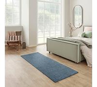 Carpet Studio Santa Fe Alfombra Pasillo 80x150cm, Alfombras para Dormitorio, Cocina & Pasillo, Fácil de Limpiar, Superficie Suave, Pelo Corto - Azul