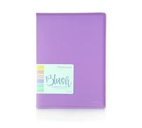 Carpeta 20 Fundas Transparentes y Bordes Reforzados en Tela - REF.2005-4 Colores BLUS PASTEL - Tamaño A4 - by Office Box (Morado Blush)