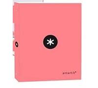 Carpeta 4 anillas 40 mm mixtas liderpapel antartik a4 forrada color coral