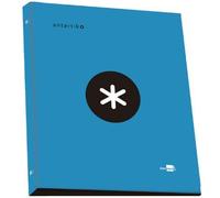 Carpeta 4 anillas folio azul