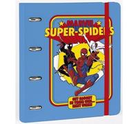 Grupo Erik Archivador 4 Anillas Spiderman A4 | Carpeta Anillas A4 con Separadores, Tapa Dura, Banda Elastica, Carpetas Archivadoras para Niños y Niñas