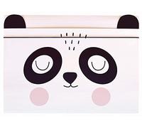 Carpeta A4 - Banda Elástica - Cartón Robusto - Soft-Touch - Impreso Dentro y Fuera - Forma Divertida para Niños - Panda