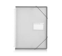 Carpeta A4 de 40 Fundas con Espiral Colorline - Tapas Rígidas con laterales reforzados en tela para mayor resistencia (Fucsia)